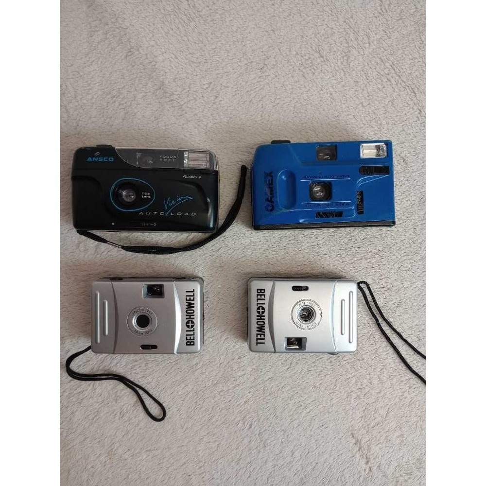 Lot of 4 35mm Film Cameras - Ansco, Camex, Bell Howell Vintage Photo Lot